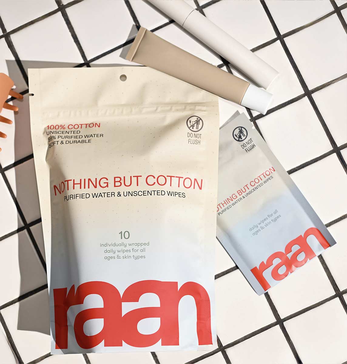 100% Cotton Face and Body Cleansing Wipes