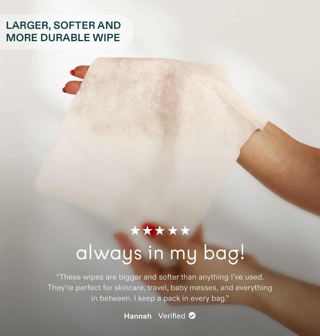 100% Cotton Face and Body Cleansing Wipes