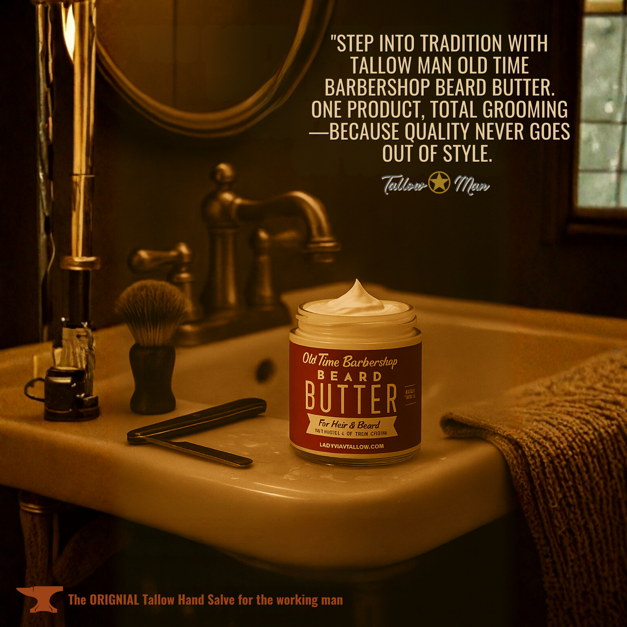 Tallow Man Old Time Barbershop Beard + Body Butter