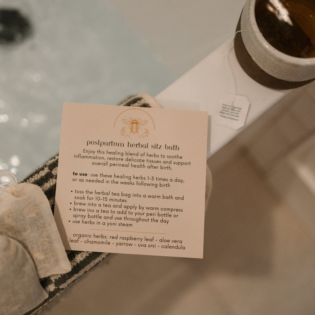 Postpartum herbal sitz bath