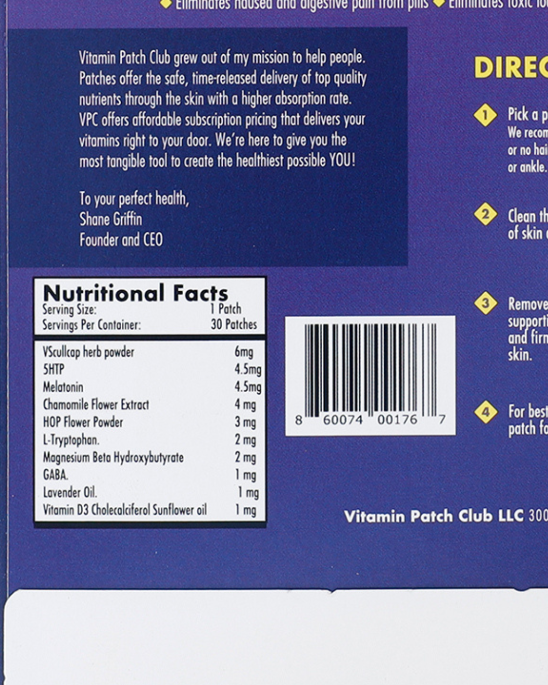 Sleep Patch- Vitamin Patch Club