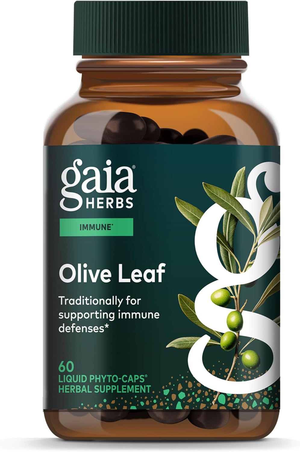Gaia Herbs Olive Leaf Vegan 60 Liquid Phyto-Caps