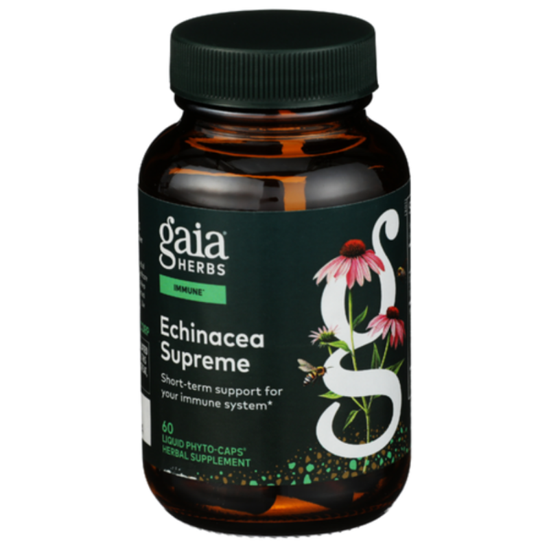 Gaia Herbs Echinacea Supreme  60 Vegan Liquid Phyto-Capsules