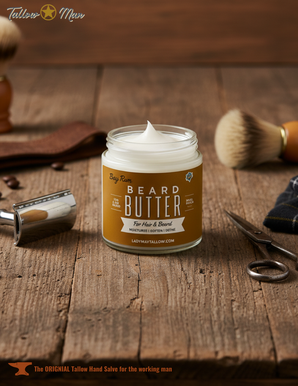 Tallow Man Bay Rum Beard + Body Butter