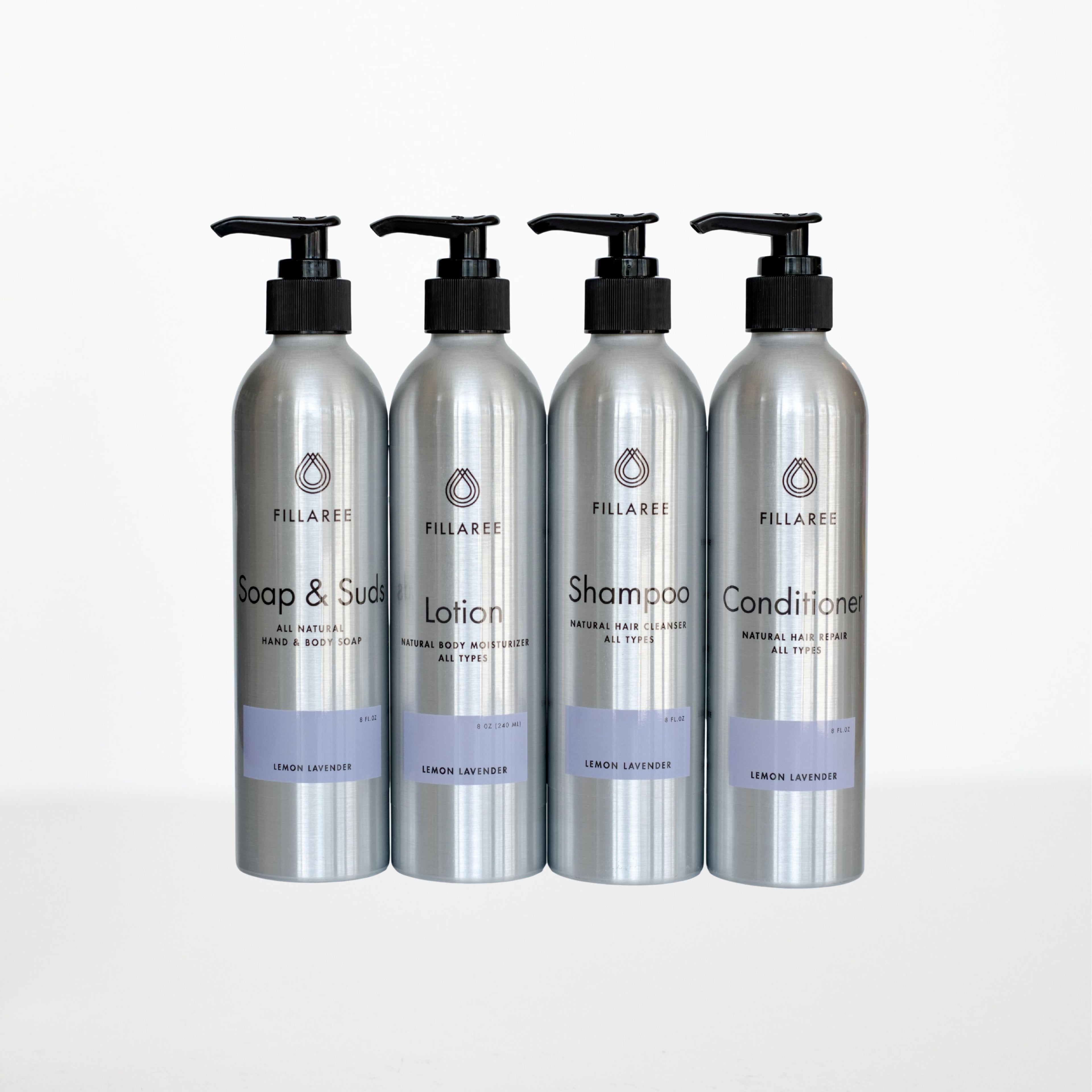 The Fillaree Four Bundle: Shampoo, Conditioner, Soap & Suds, Body Lotion