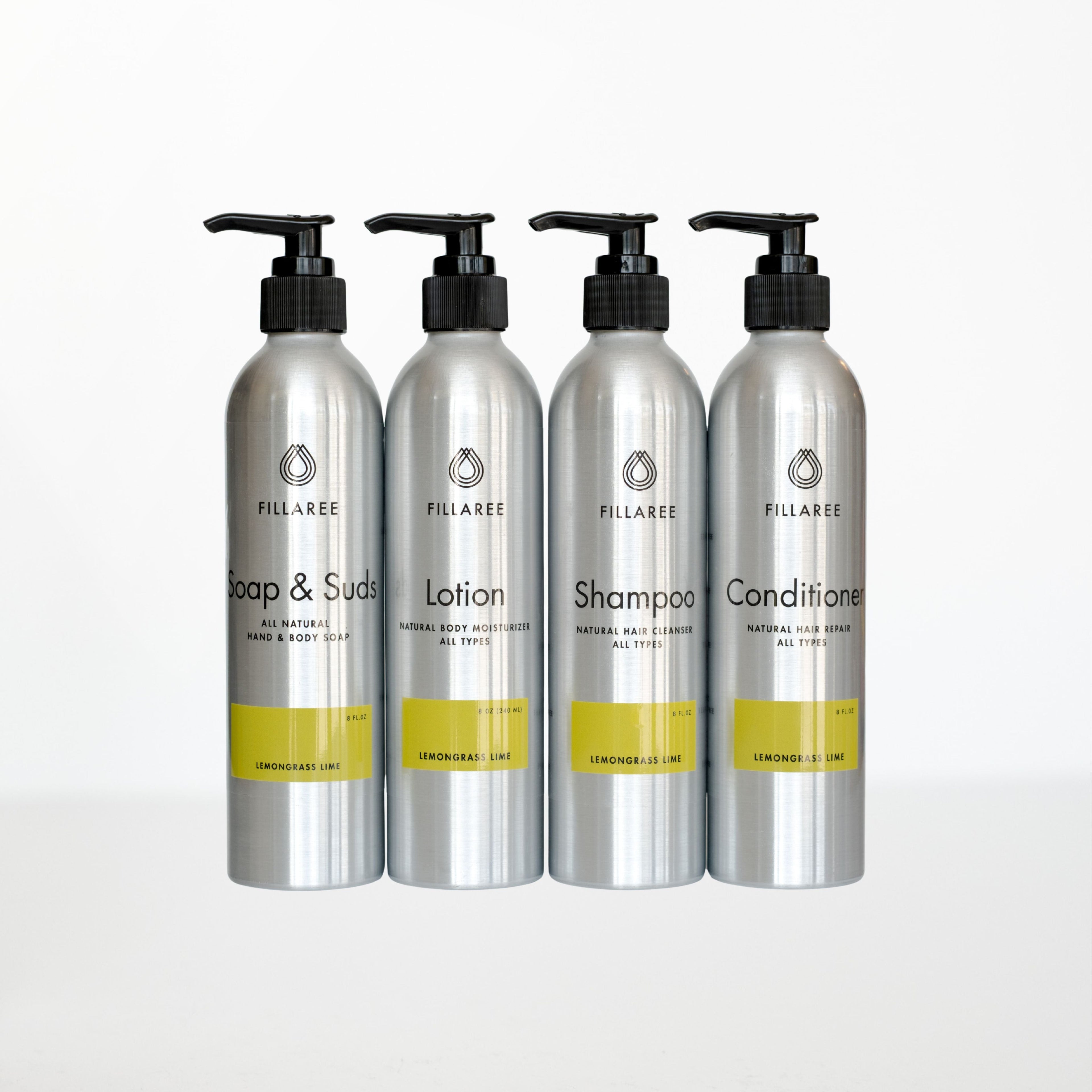 The Fillaree Four Bundle: Shampoo, Conditioner, Soap & Suds, Body Lotion