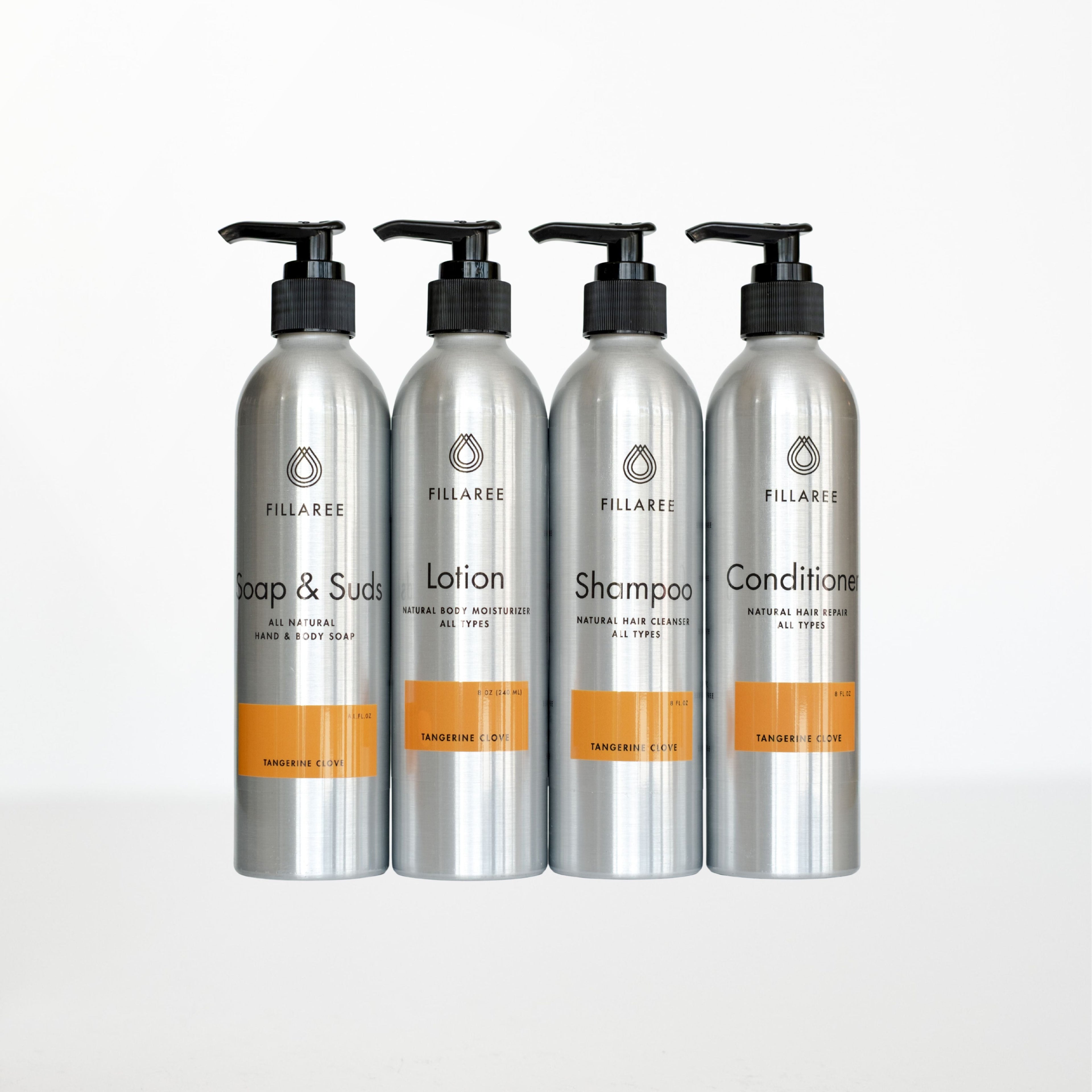 The Fillaree Four Bundle: Shampoo, Conditioner, Soap & Suds, Body Lotion