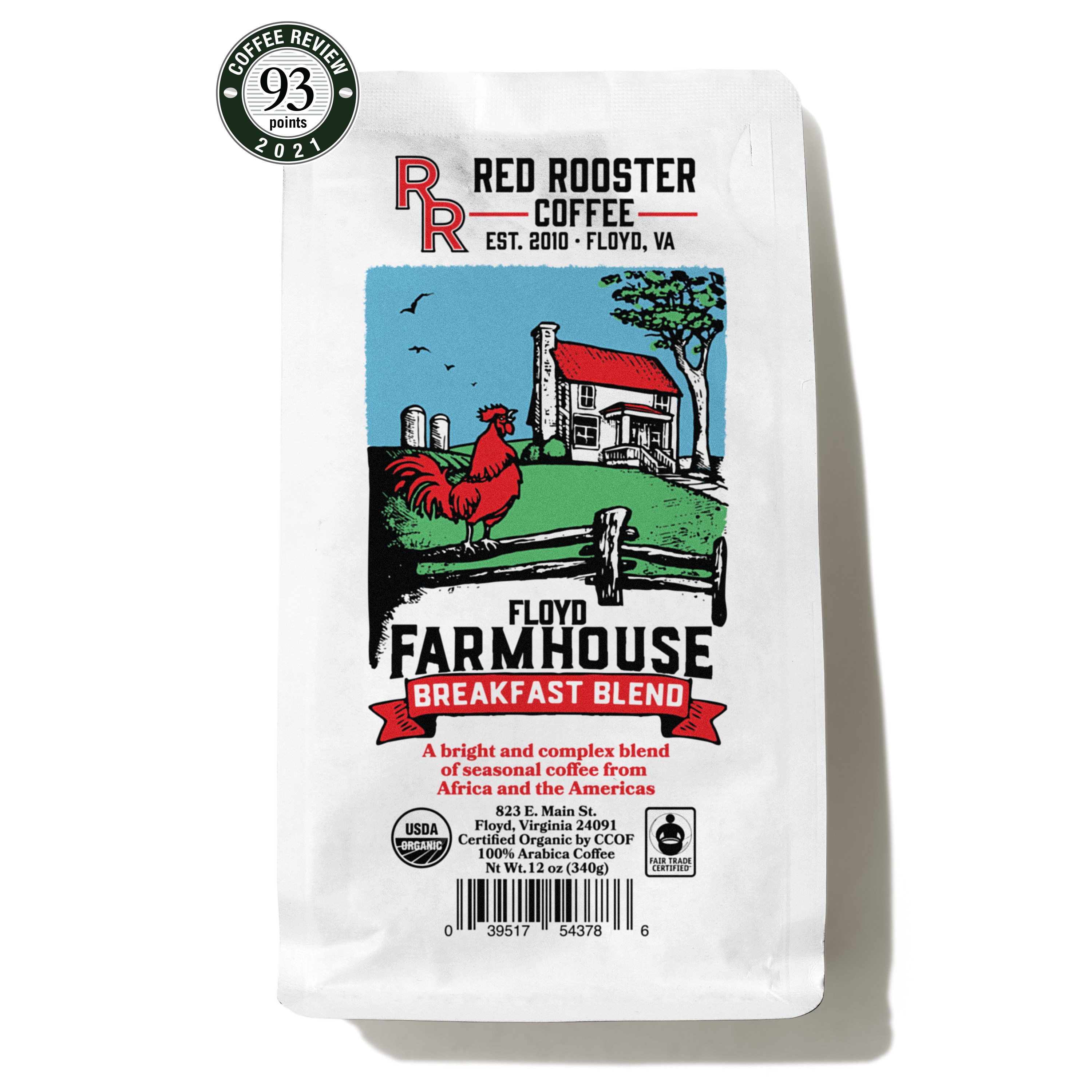 Red Rooster Organic Floyd Farmhouse Breakfast Blend Coffee