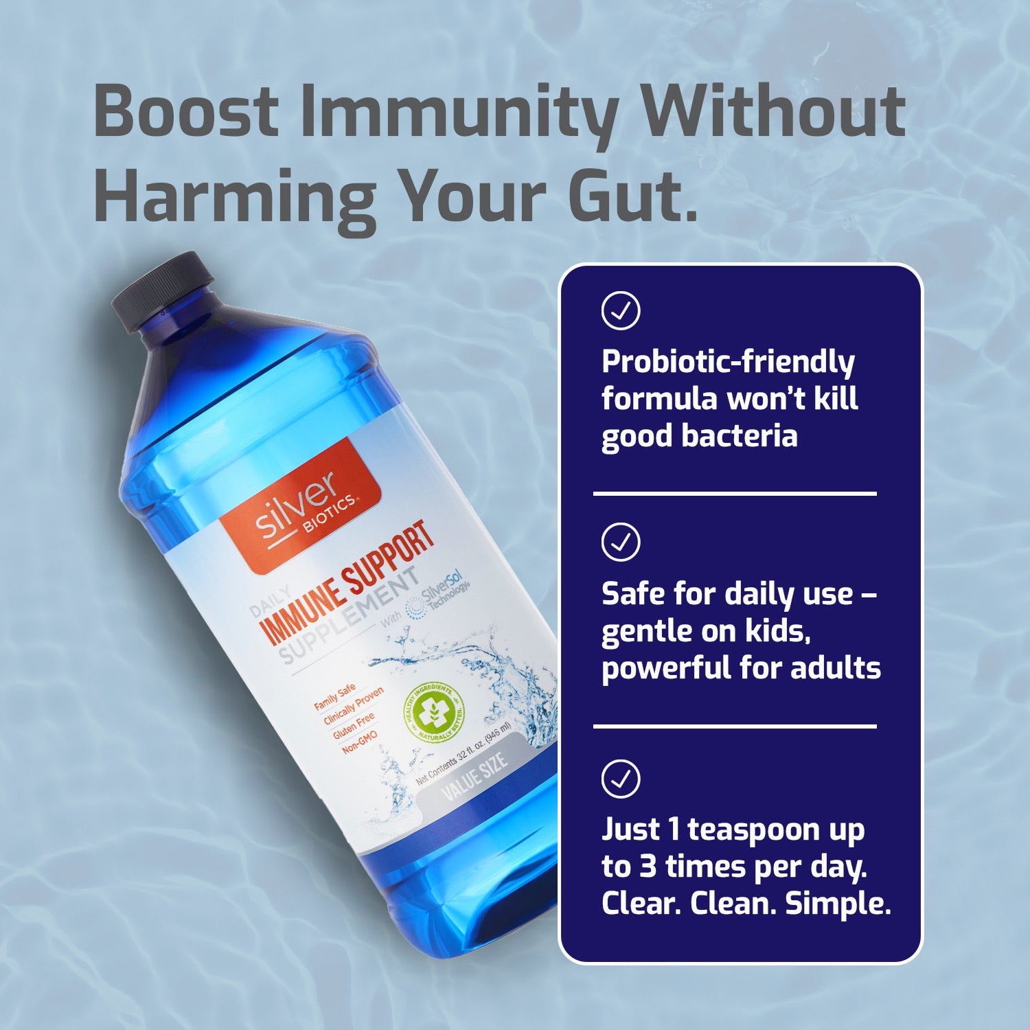 Silver Biotics Immune Support Supplement 10ppm