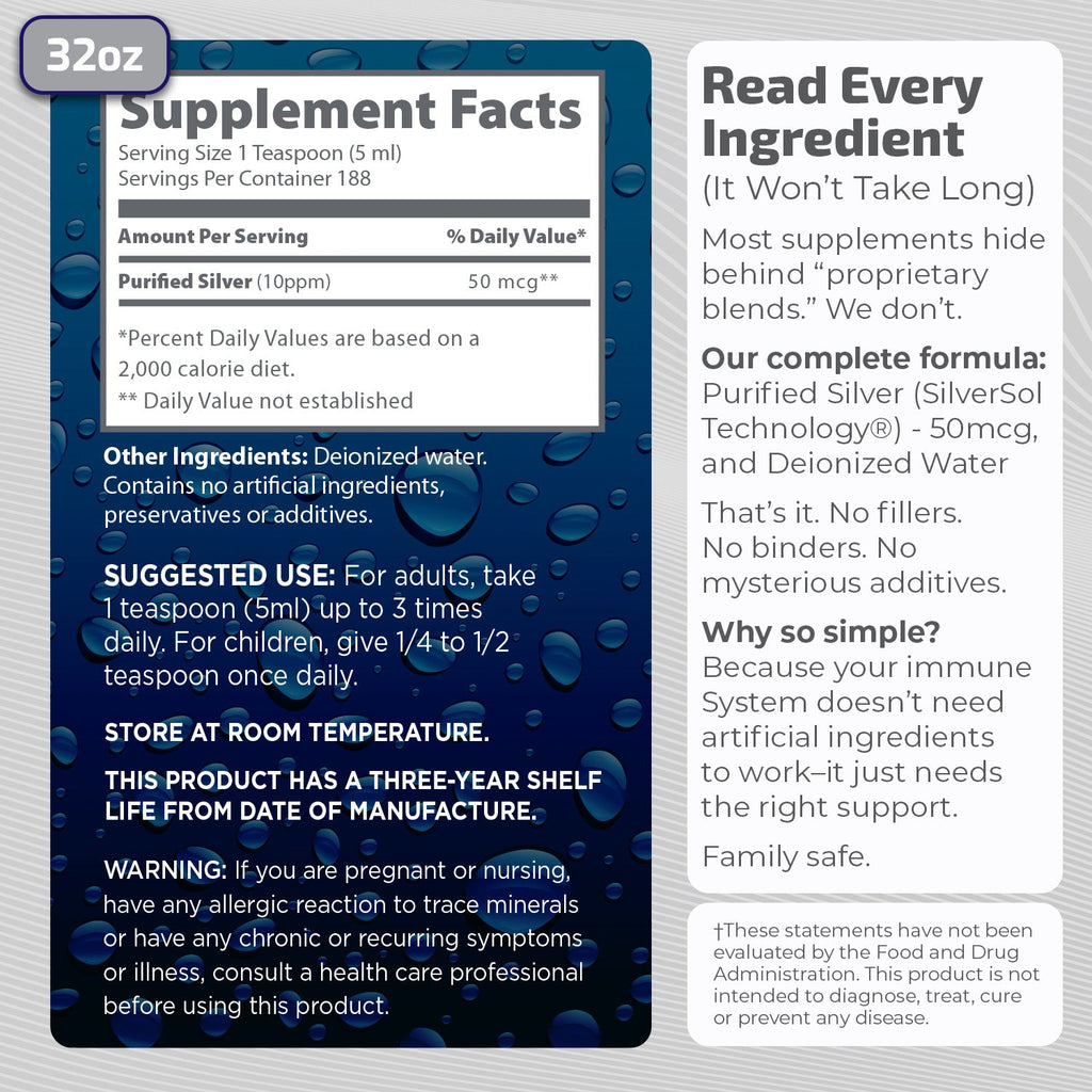 Silver Biotics Immune Support Supplement 10ppm