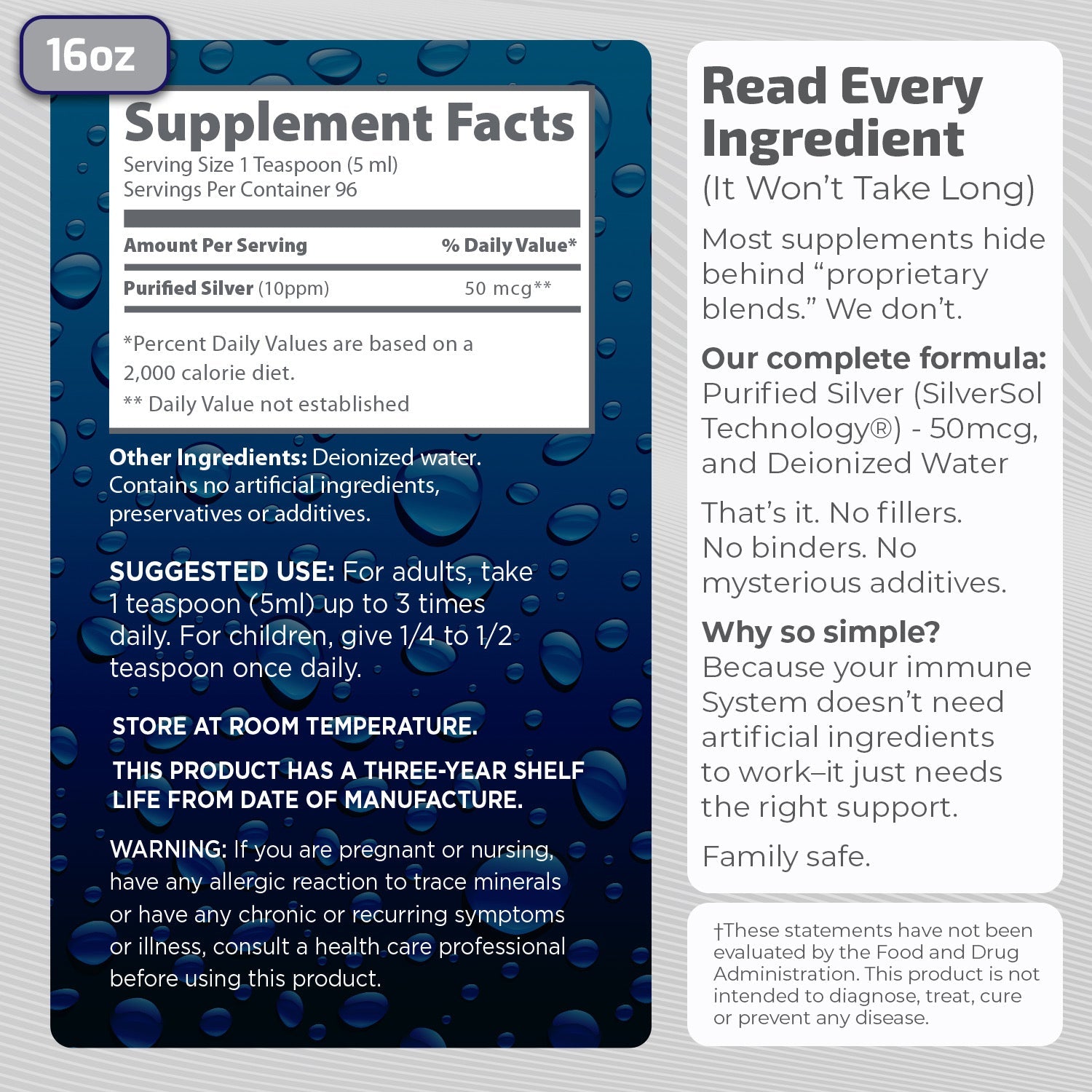Silver Biotics Immune Support Supplement 10ppm