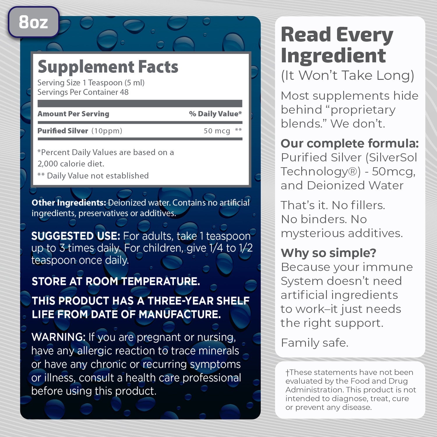 Silver Biotics Immune Support Supplement 10ppm