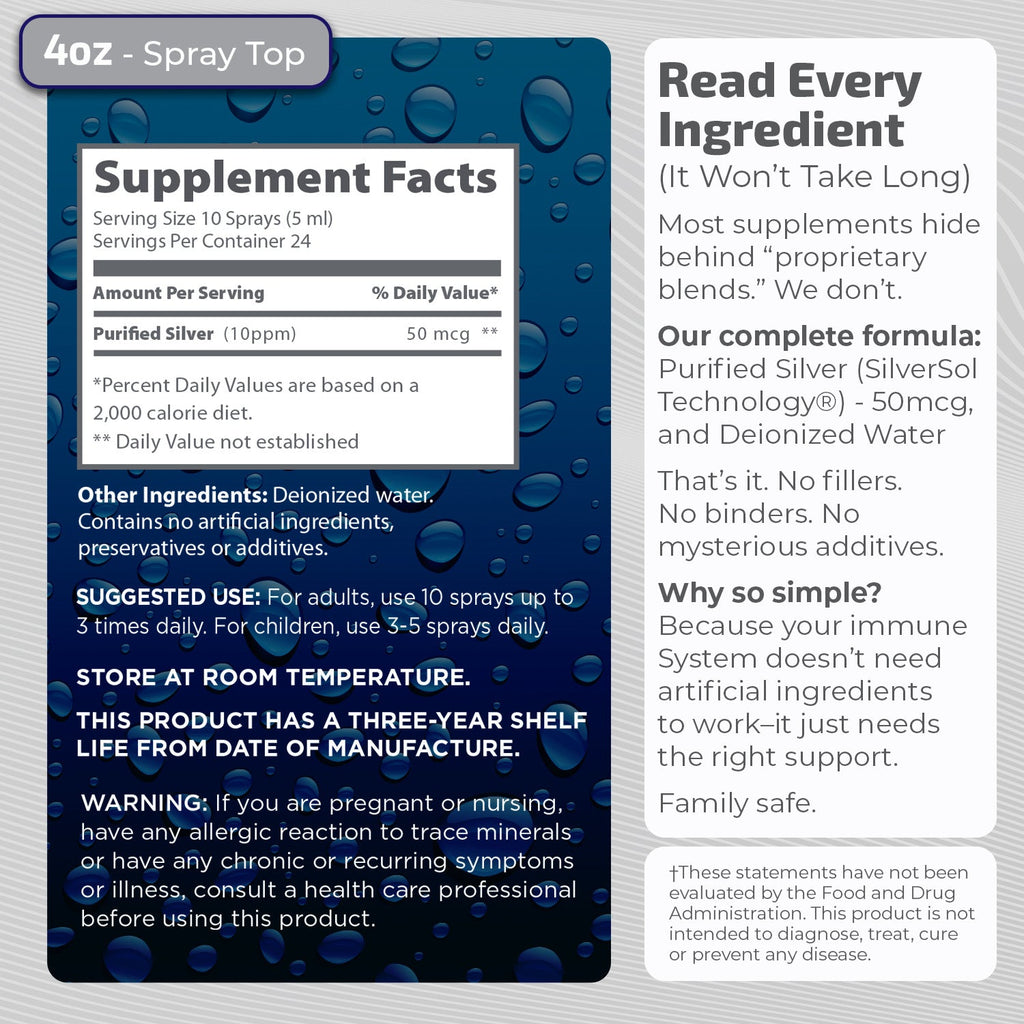 Silver Biotics Immune Support Supplement 10ppm