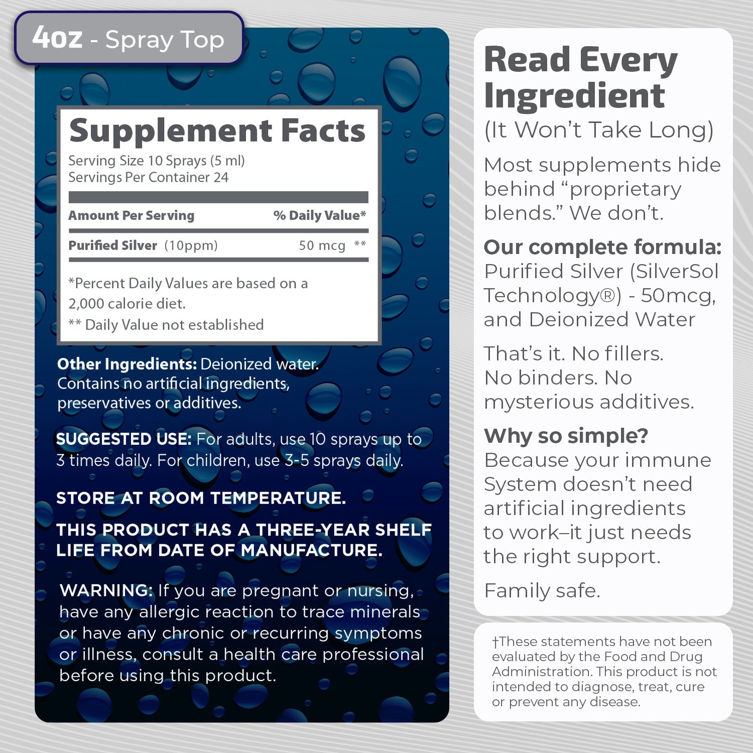 Silver Biotics Immune Support Supplement 10ppm
