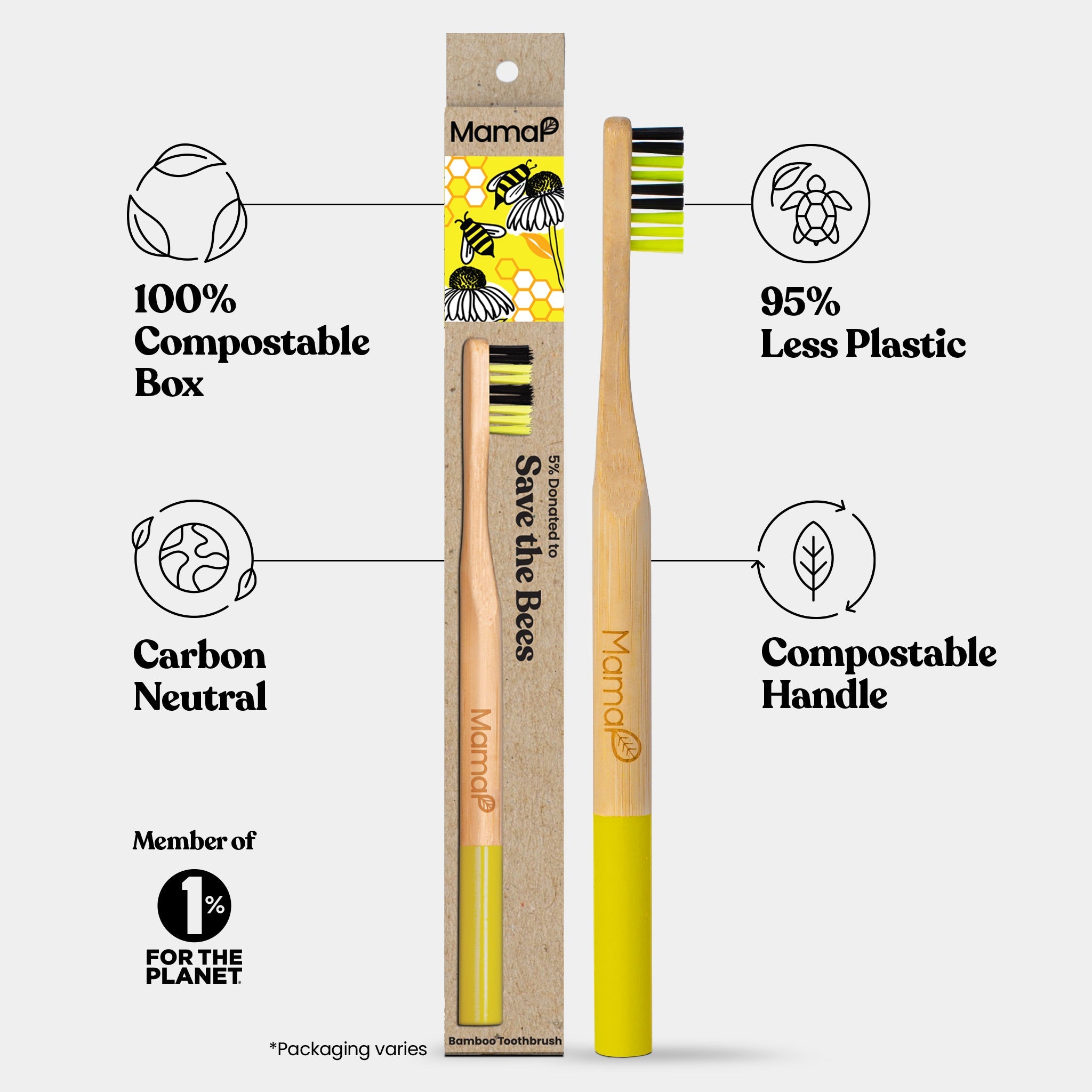 Kids Bamboo Toothbrush Save The Bees