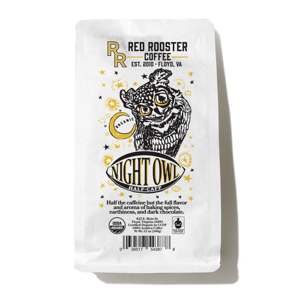 Red Rooster Organic Night Owl Half-Caff Coffee