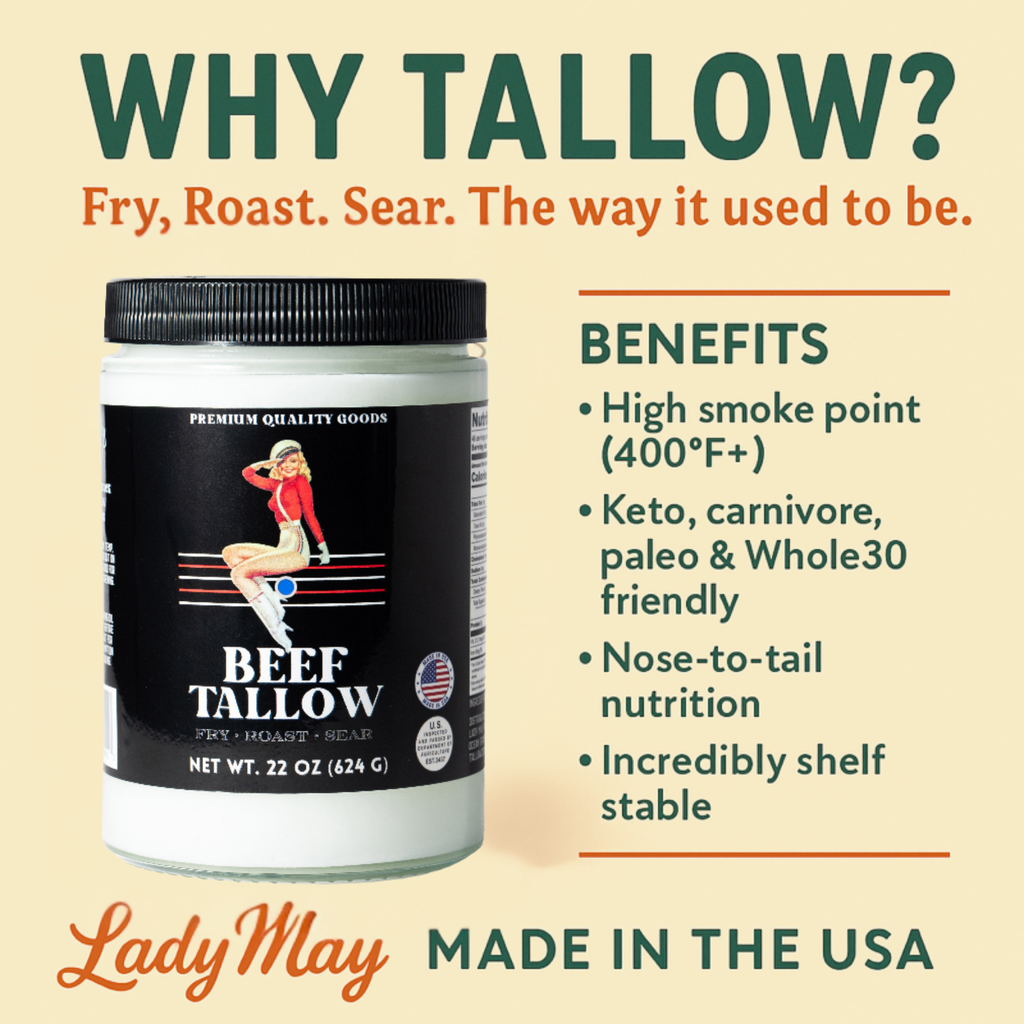 Premium Grass-Fed Beef Tallow Cooking Oil | Choose Your Flavor