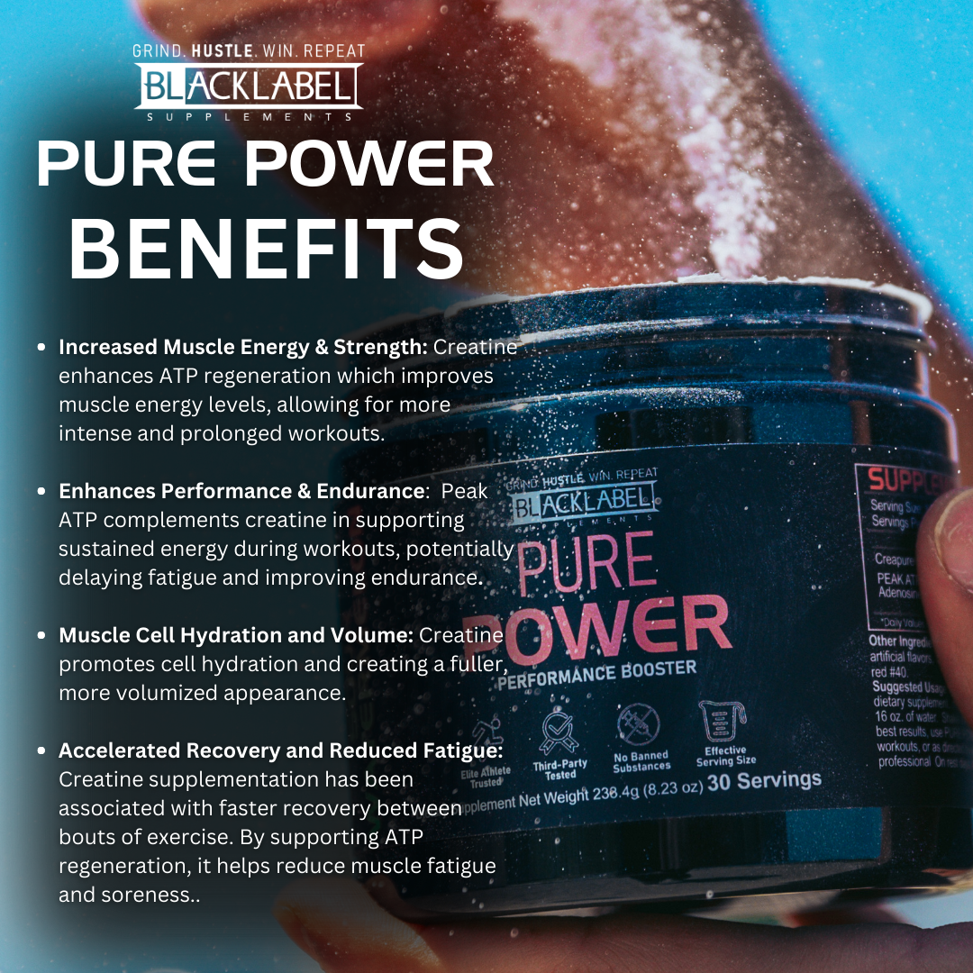BLACKLABEL PURE POWER| Non-stim Pre Workout & Creatine