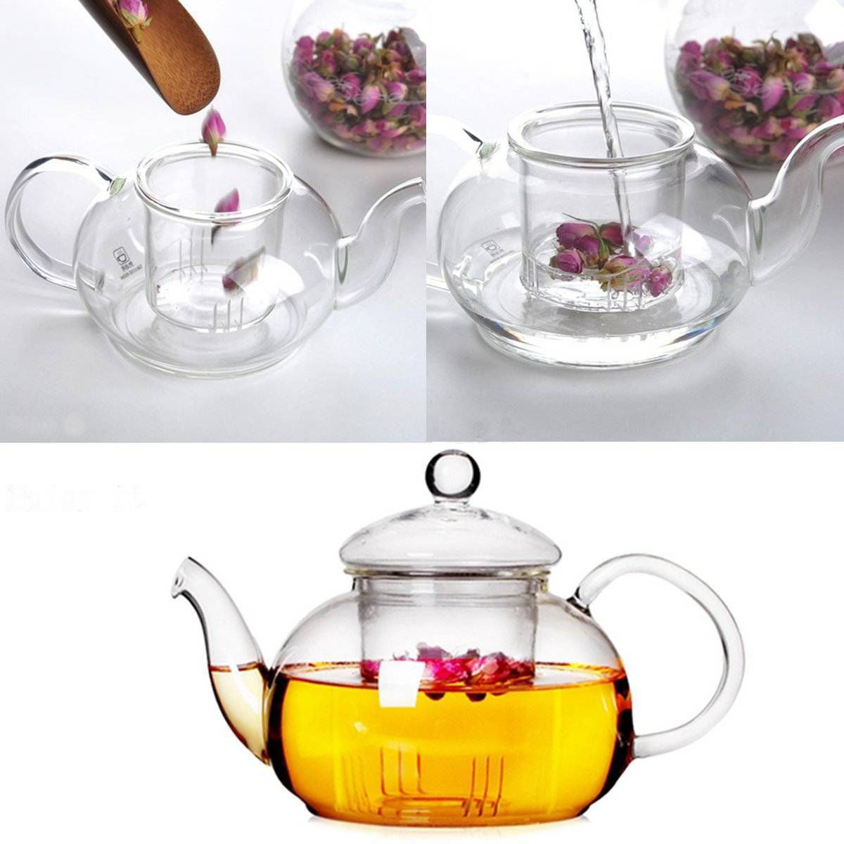 Glass Teapot with Glass Infuser