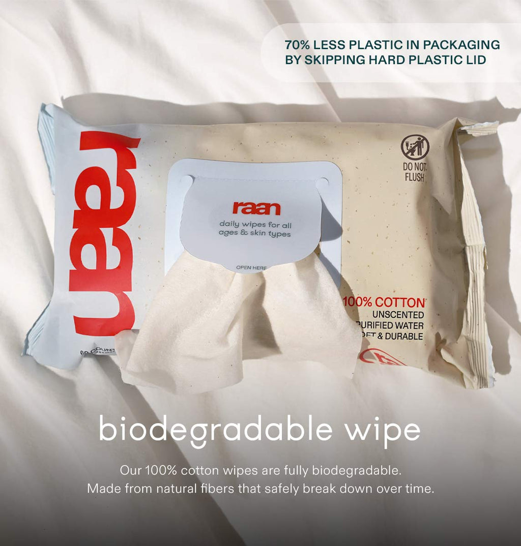 Unbleached 100% Cotton Baby Wipes